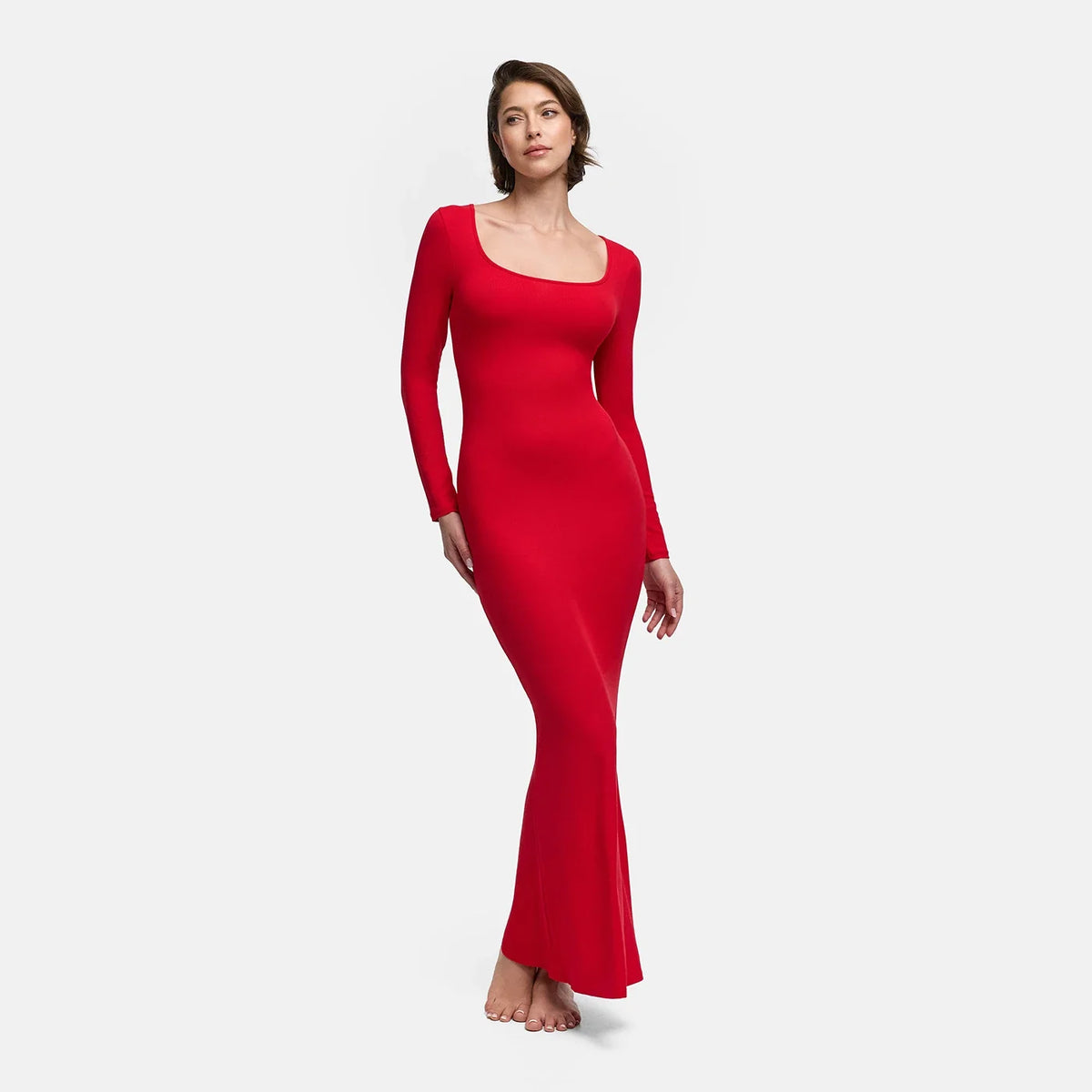 Ribbed Long Sleeve Maxi Dress