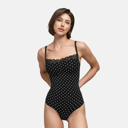 Lace Bodysuit Sculpting Shapewear with Thong