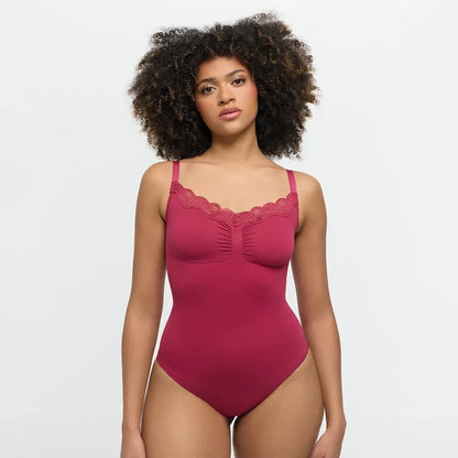 Lace Bodysuit Sculpting Shapewear with Briefs