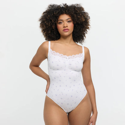 Lace Bodysuit Sculpting Shapewear with Briefs