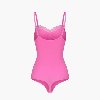 Lace Bodysuit Sculpting Shapewear with Thong