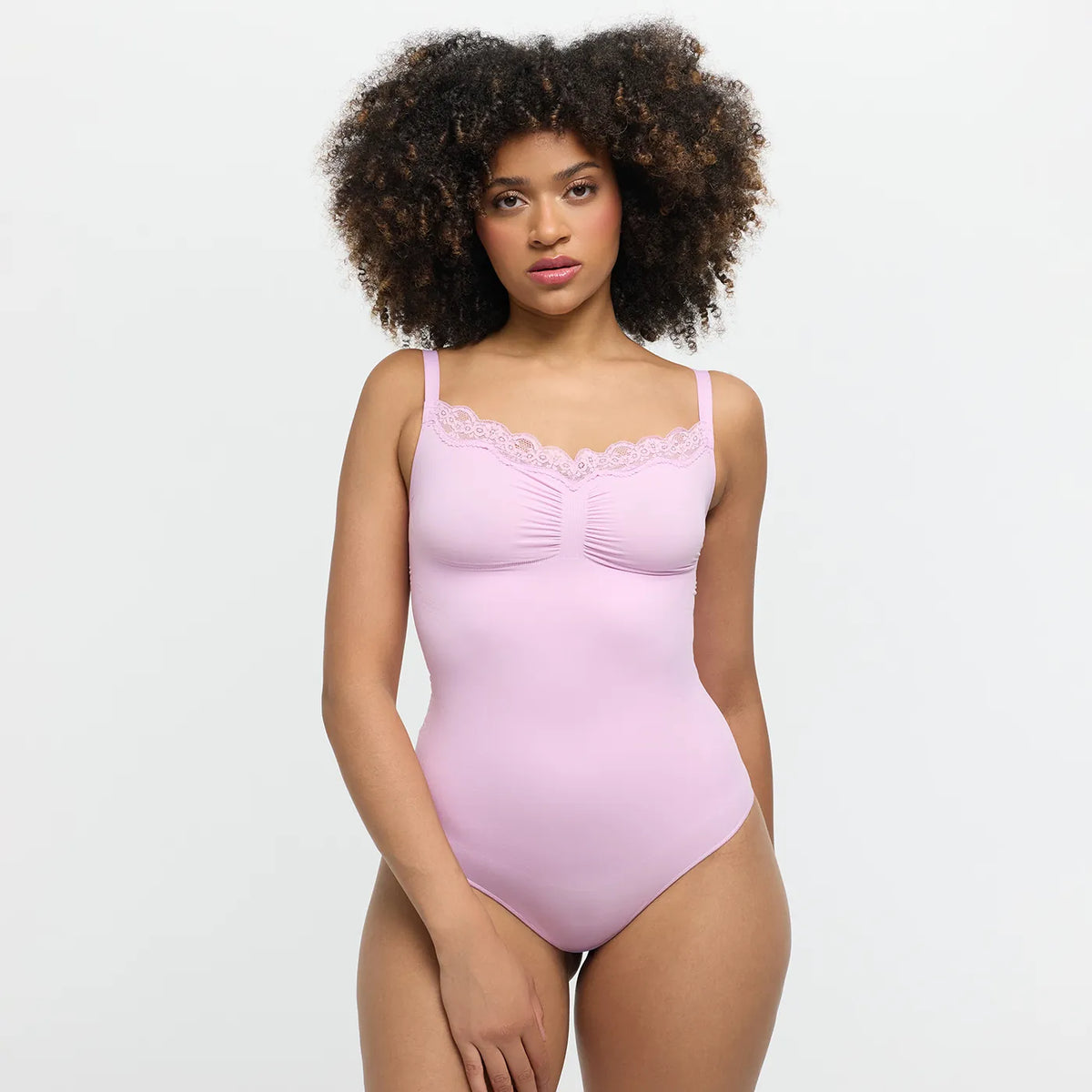 Lace Bodysuit Sculpting Shapewear with Thong
