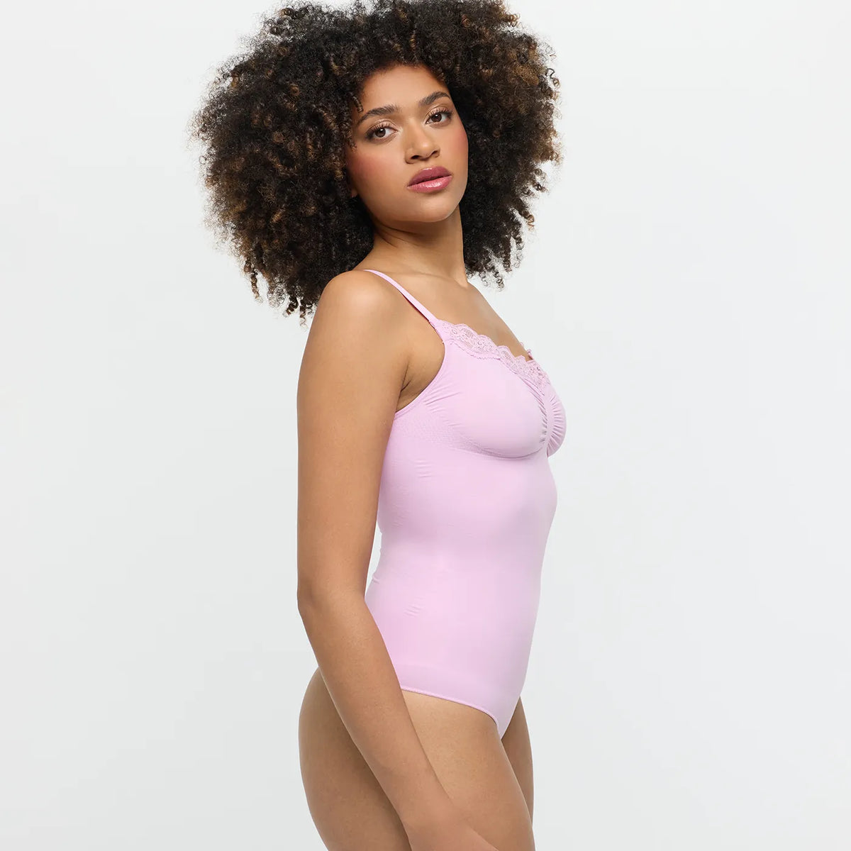 Lace Bodysuit Sculpting Shapewear with Thong