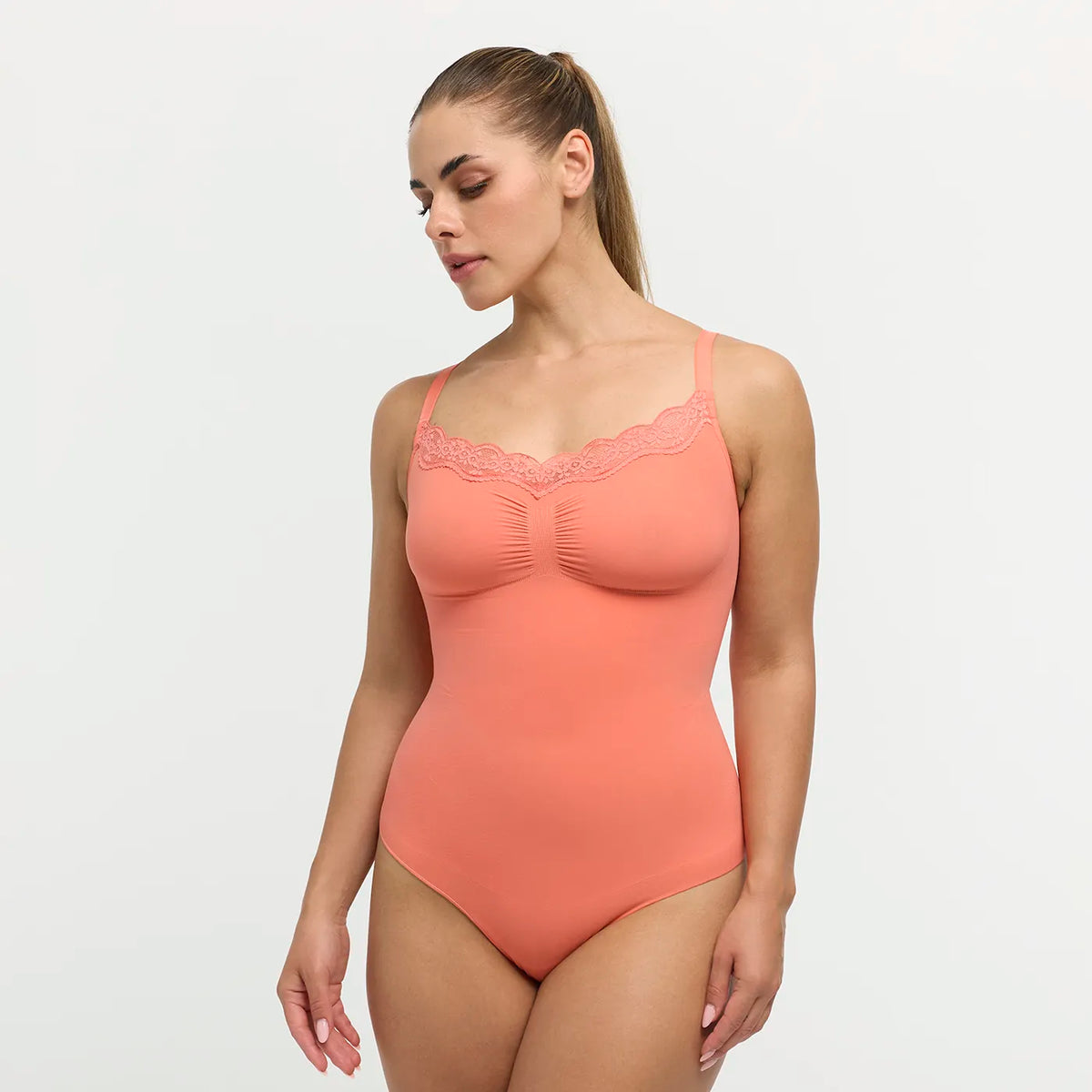 Lace Bodysuit Sculpting Shapewear with Briefs