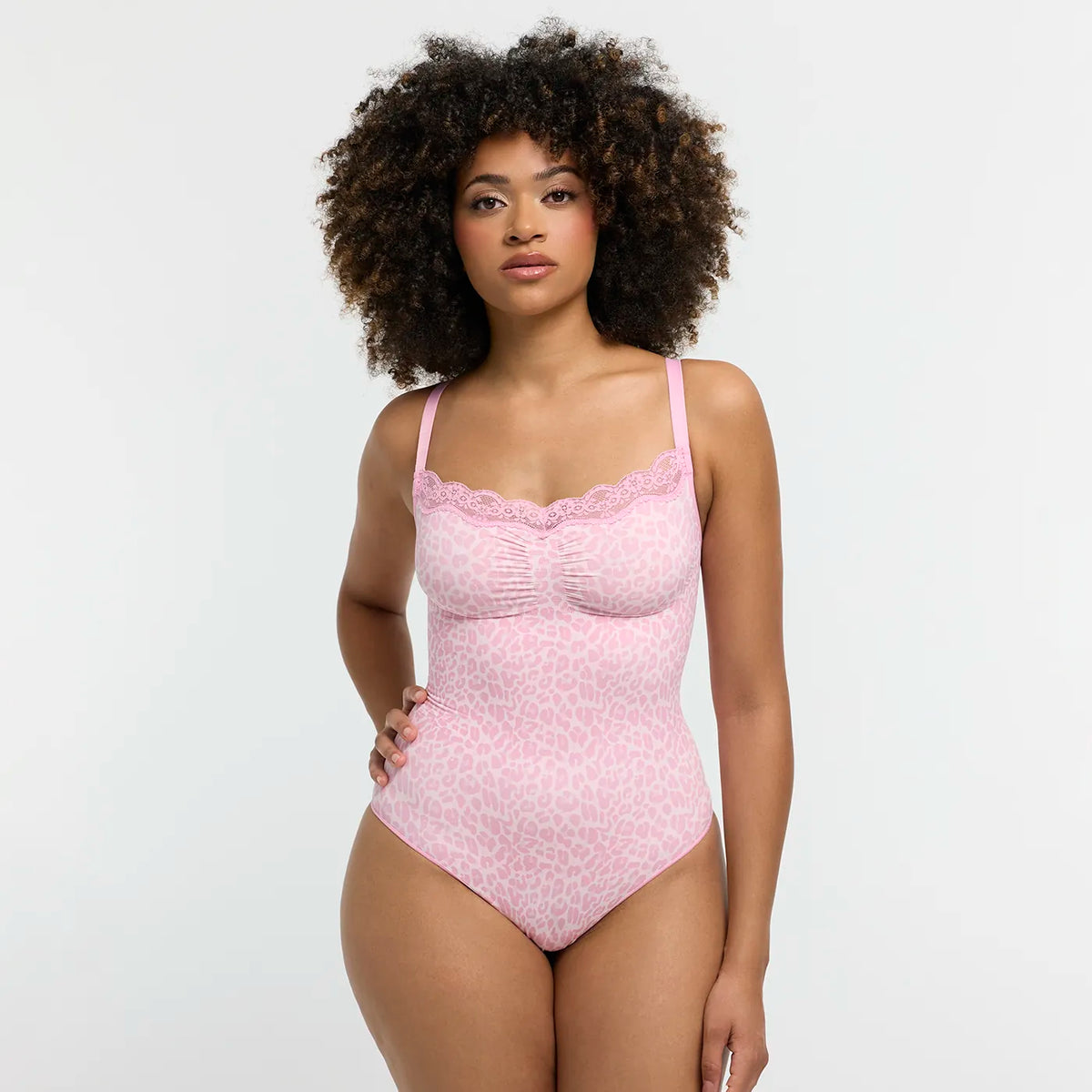 Lace Bodysuit Sculpting Shapewear with Thong