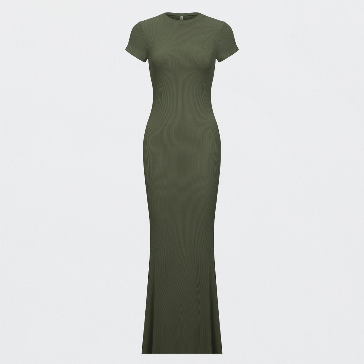 Ribbed T-shirt maxi dress