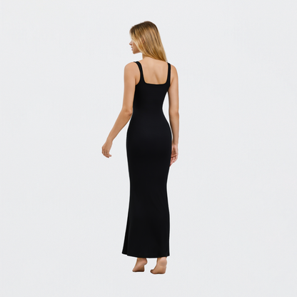 Ribbed tank top maxi dress