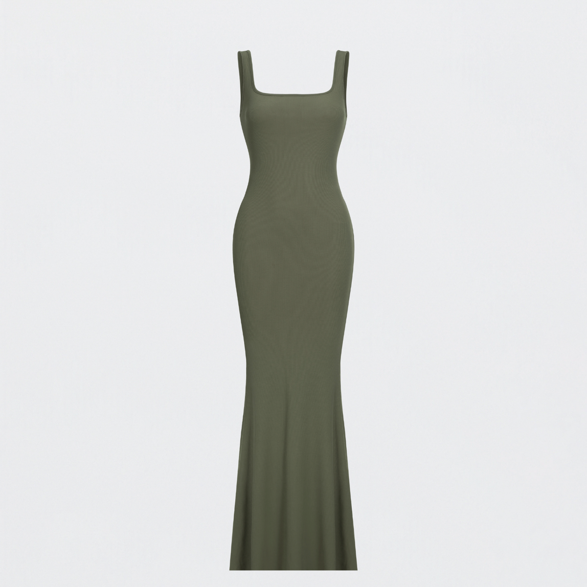 Ribbed tank top maxi dress