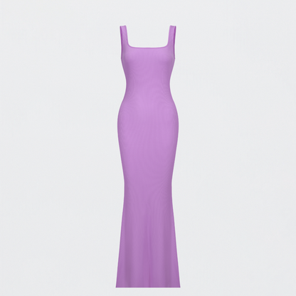 Ribbed tank top maxi dress