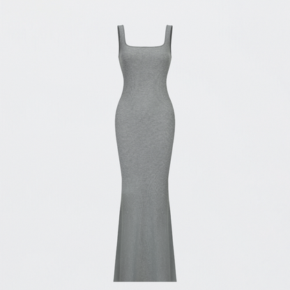 Ribbed tank top maxi dress