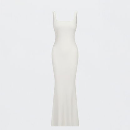 Ribbed tank top maxi dress