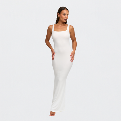 Ribbed tank top maxi dress
