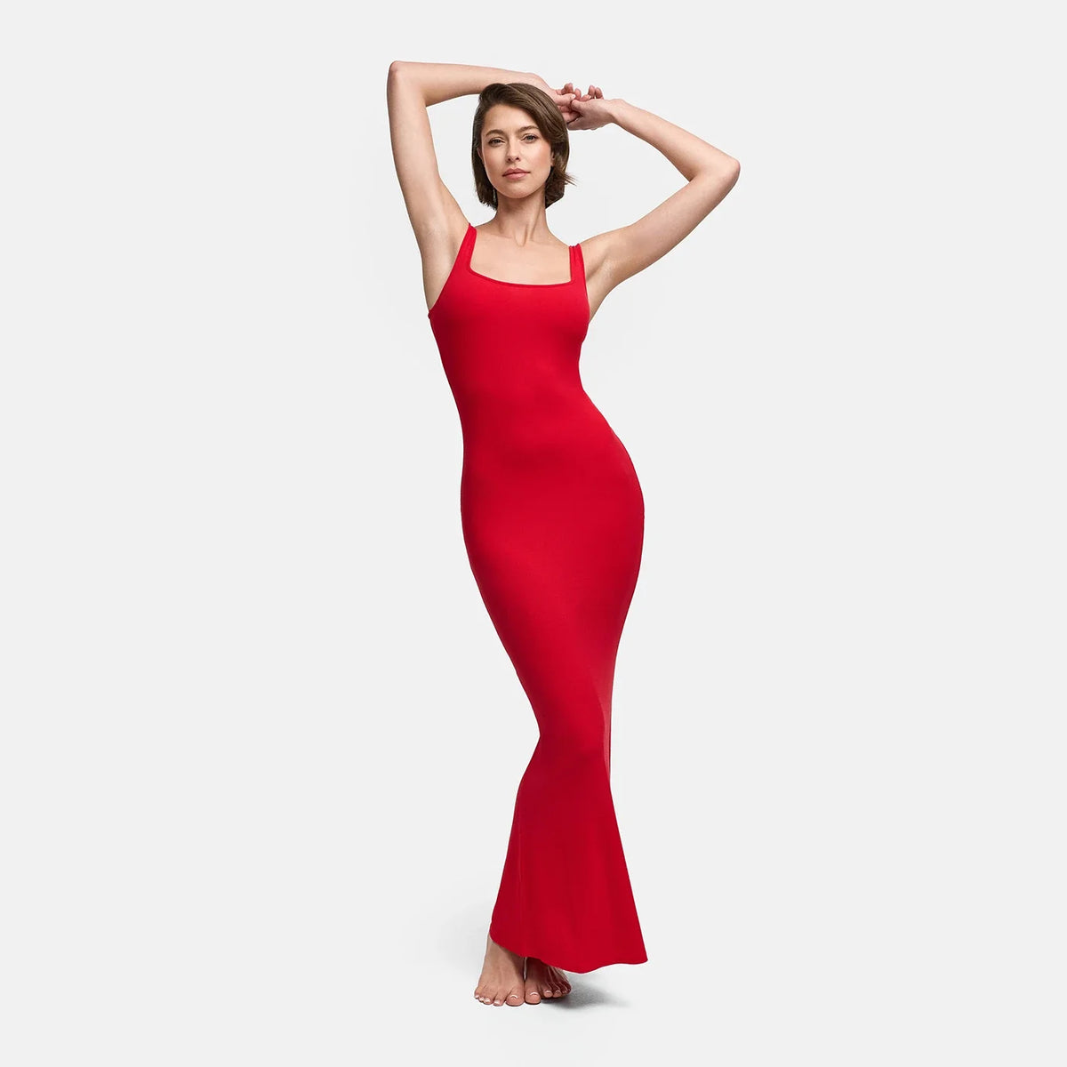 Ribbed tank top maxi dress