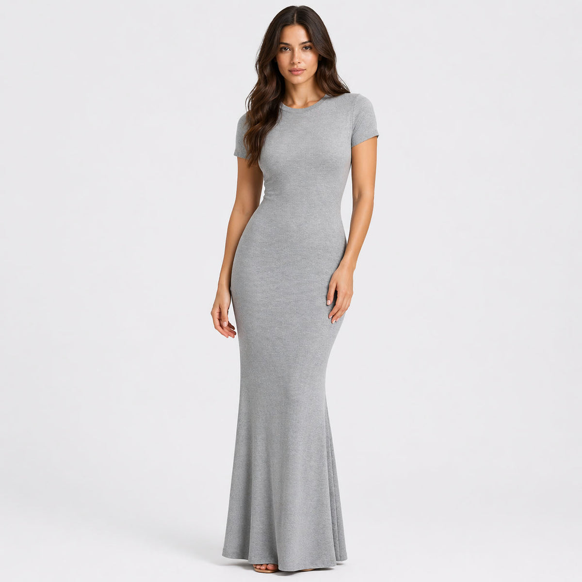Ribbed tank top maxi dress