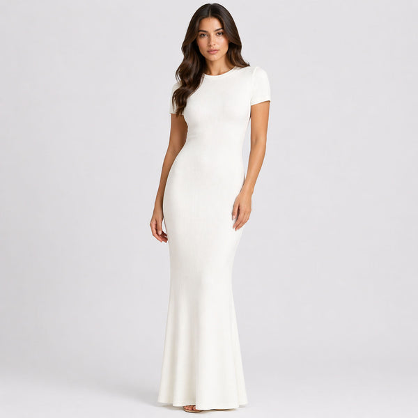 Ribbed tank top maxi dress