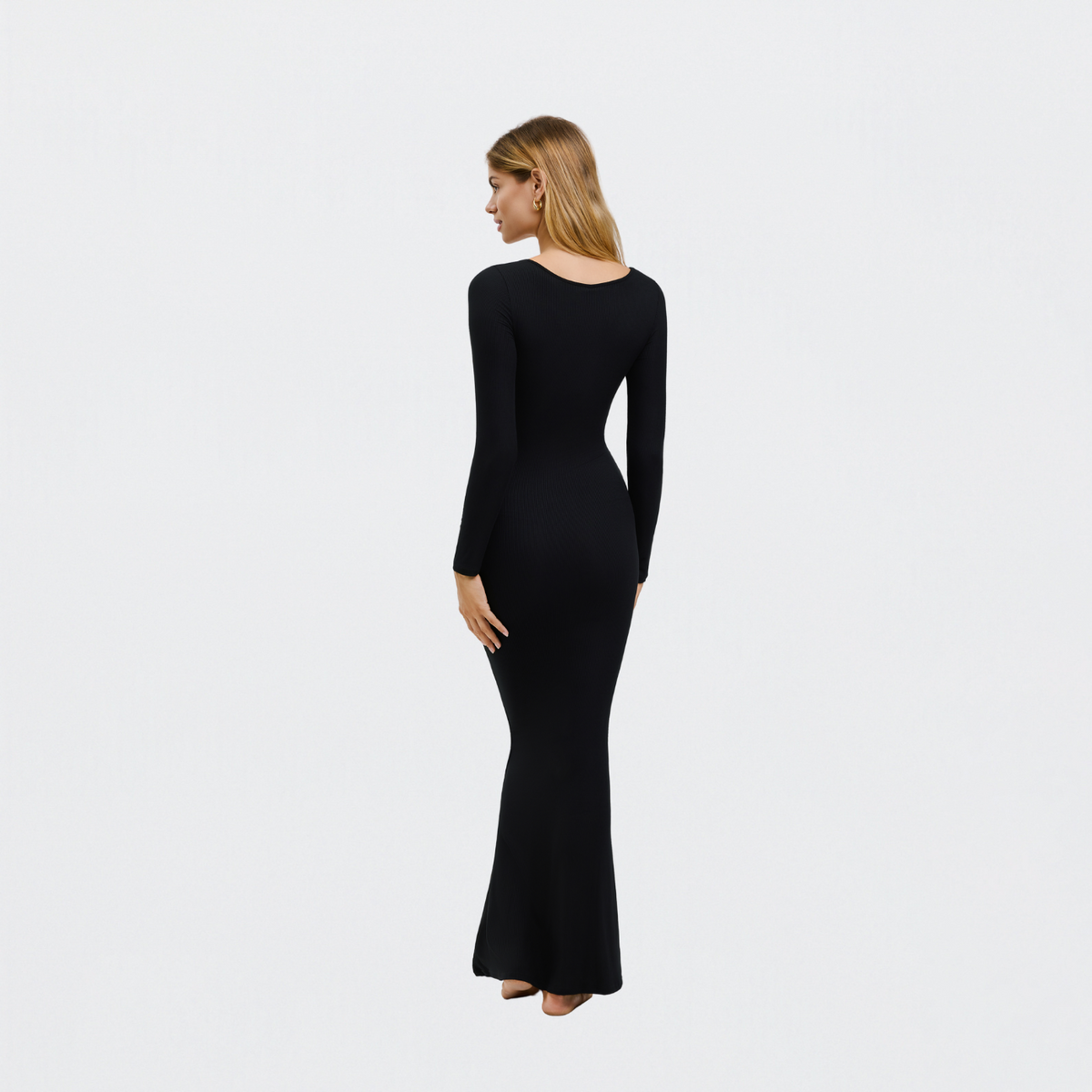 Ribbed Long Sleeve Maxi Dress