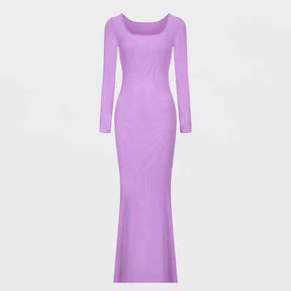 Ribbed Long Sleeve Maxi Dress