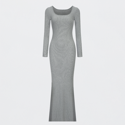 Ribbed Long Sleeve Maxi Dress