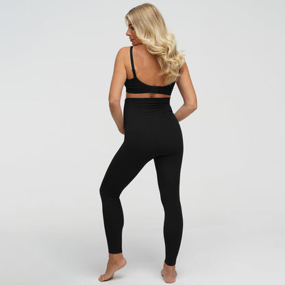 Seamless high-waisted maternity leggings