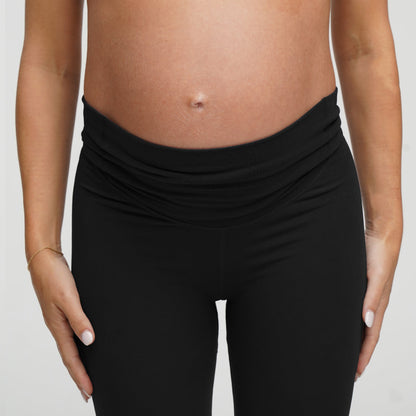 Seamless high-waisted maternity leggings