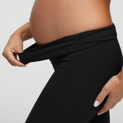 Seamless high-waisted maternity leggings