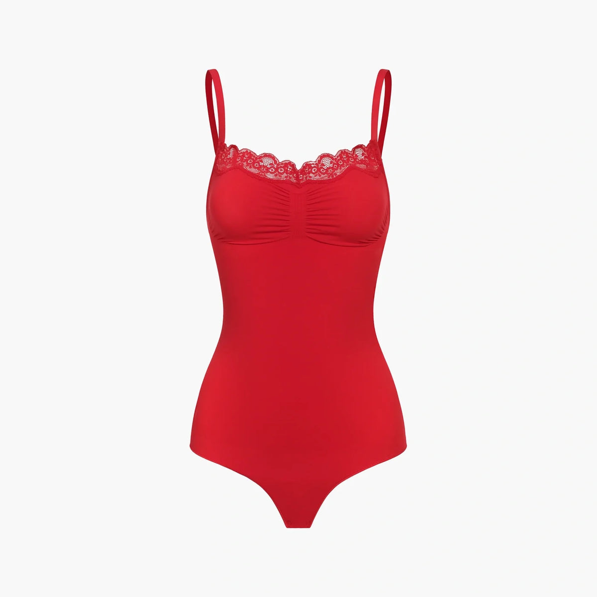 Lace Bodysuit Sculpting Shapewear with Thong