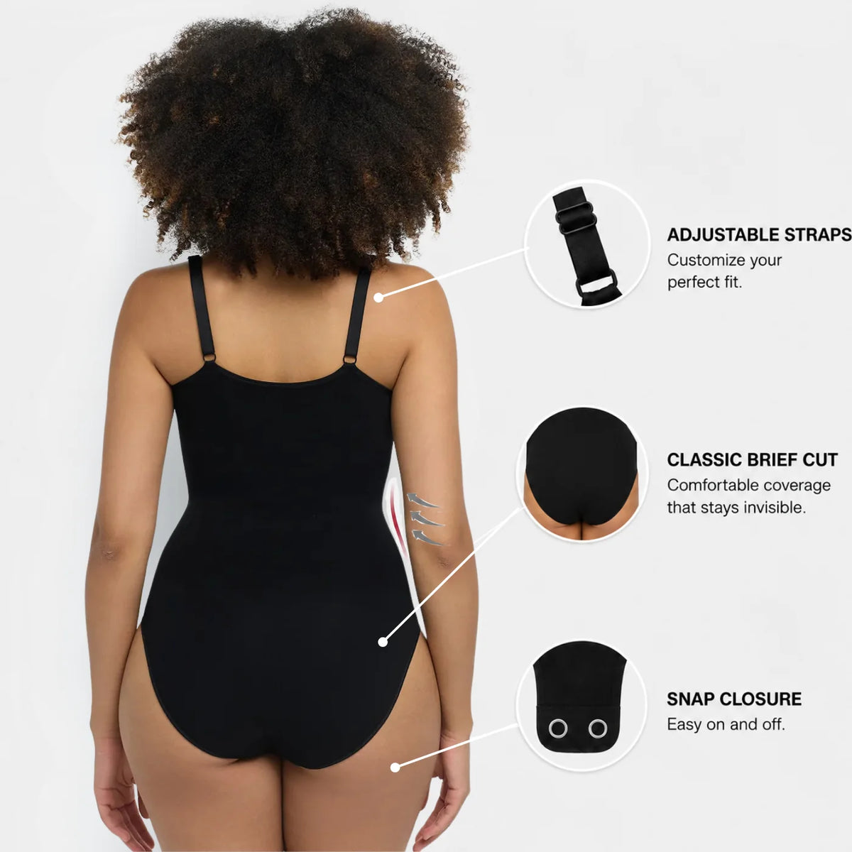 Lace Bodysuit Sculpting Shapewear with Briefs