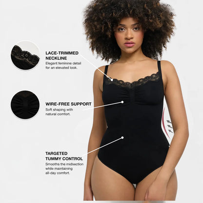 Lace Bodysuit Sculpting Shapewear with Briefs